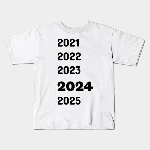 Year 2024 Kids T-Shirt by OmarZArtShop